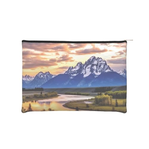 Wiederverwendbare Kosmetiktasche aus Papier, Wasserabweisende Kosmetiktasche, Make-up-Beutel für Damen, Reise-Organizer-Tasche/Grand Teton National Park von Peiyeety