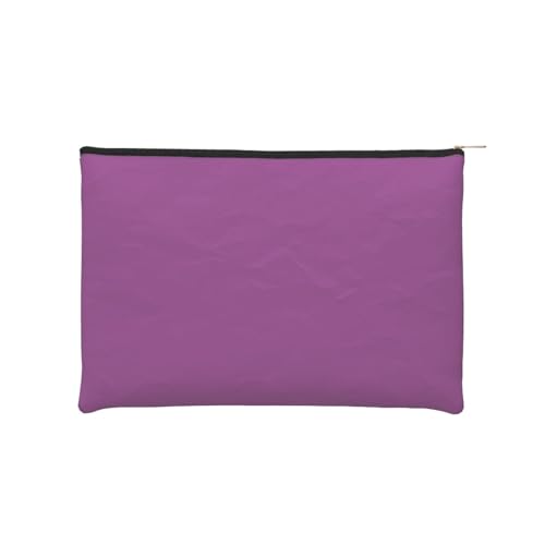 Wiederverwendbare Kosmetiktasche aus Papier, Wasserabweisende Kosmetiktasche, Make-up-Beutel für Damen, Reise-Organizer-Tasche/Wei Purple von Peiyeety