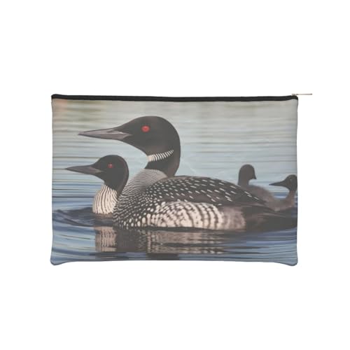 Wiederverwendbare Kosmetiktasche aus Papier, wasserabweisend, Kosmetiktasche für Damen, Make-up-Beutel, Reise-Organizer/Loon Birds von Peiyeety