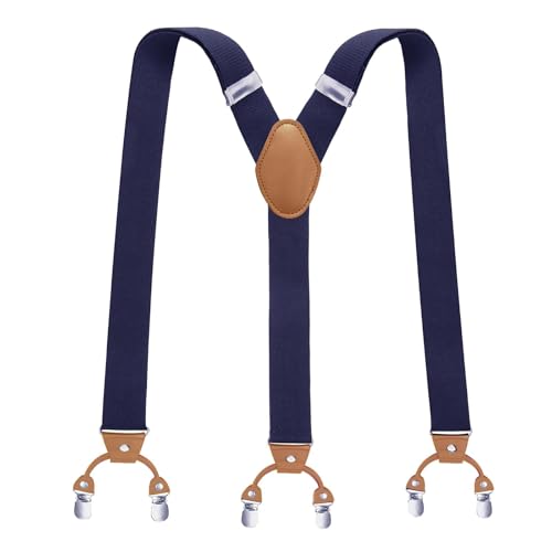 Pejoye Hosenträger für Herren 3.5cm Breit – Y-Form, Verstellbar & Elastisch, 6 Starke Metallclips – Einheitsgröße für Männer & Damen, Ideal für Anzug, Hochzeit, Arbeit von Pejoye