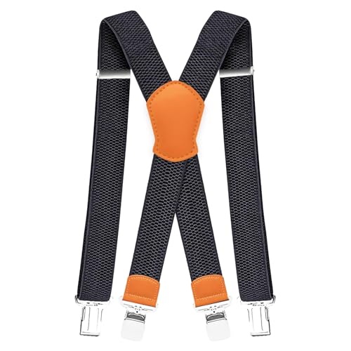 Pejoye Hosenträger für Herren Breit mit Extra Starken Metall Clips Durable Elastic Verstellbare Einheitsgröße für Männer und Damen von Pejoye