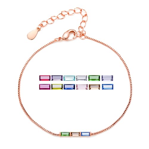 Pekdi Personalisiertes Geburtssteinarmband für Frauen, Sterling Silber Familien Geburtsstein armband Muttertag Zierliches Schmuckgeschenk für Mama Oma Pekdi Personalisiertes Geburtssteinarmband für Frauen, Sterling Silber Familien Geburtsstein armband Muttertag Zierliches Schmuckgeschenk für Mama Oma von Pekdi