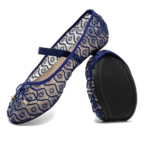 Pelbiuqik Ballerinas Damen Flache Atmungsaktive Schuhe Bequeme Slip-On Loafer mit Runder Zehe Weiche Sommerschuhe für Alltag & Freizeit Leichtes Knit-Design für Eleganz & Komfort Pelbiuqik Ballerinas Damen Flache Atmungsaktive Schuhe Bequeme Slip-On Loafer mit Runder Zehe Weiche Sommerschuhe für Alltag & Freizeit Leichtes Knit-Design für Eleganz & Komfort von Pelbiuqik
