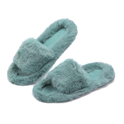 Pelbiuqik Hausschuhe Damen Plüsch Warme, Winter Rutschfeste Bequeme Memory-Foam Pantoffeln, Flauschige Slippers Weiche Pantoletten Winterschuhe Schlappen Damen von Pelbiuqik