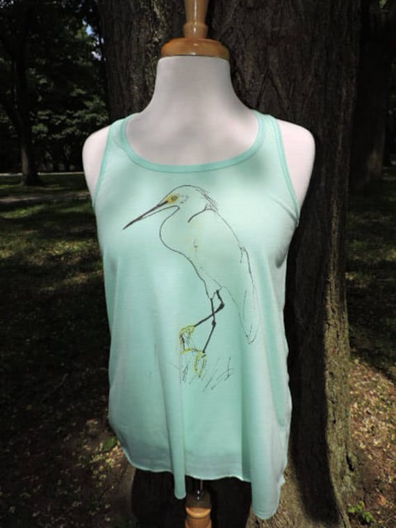 Mint Grün Racer Zurück Bella Leinwand Mit Reiher Mint Grün Racer Zurück Bella Leinwand Mit Reiher von PelicanPearlDesigns