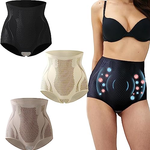 2023 New Version Ice Silk Ion Fiber Repair Shaping Device - Ionsilk Sculpt+ Ice Silk Ion Shaping Short, High Waisted Body Shaper Briefs,Tummy Control Panty Seamless Slimming Briefs (Mixed, 2XL) von Pelinuar