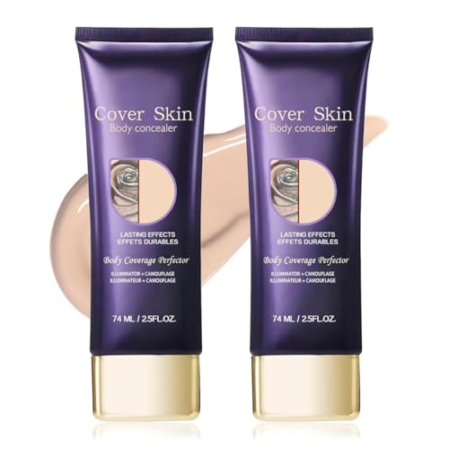 All over Complexion Perfector,Body Coverage Perfector,Body Foundation,Tattoo Cover up Makeup Waterproof,Improves Uneven Skin Tone (2 Pcs, 74ml) von Pelinuar