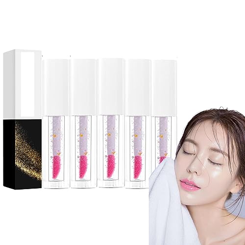 Cosmetics Color Changing Lip Oil,Hydrating Lip Glow Oil Moisturizing Lip Glow Oil Gloss Transparent,Transparent Lip Gloss,Non Sticky Lip Gloss Long Lasting,Lipstick To Make Your Lips Look (5 Pcs) von Pelinuar