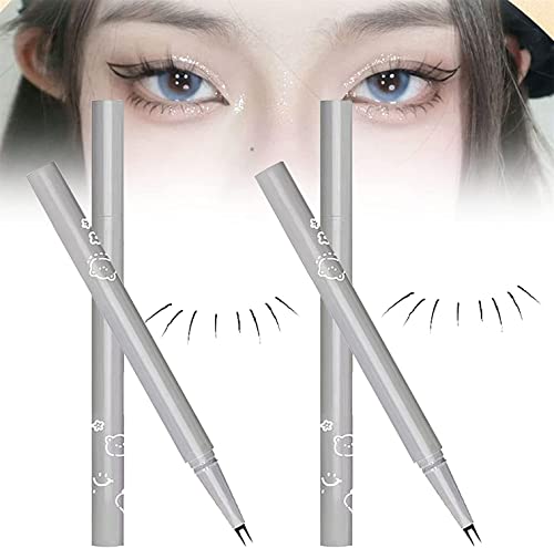Double Tip Lower Eyelash Pencil - Waterproof Liquid Eyeliner, Lower Lid Eyeliner Pencil,Eyelash Pencil Long Lasting Sweat Proof Without Taking Off Makeup (Mixed) von Pelinuar