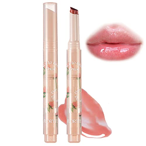 Florette Jelly Lippenstift, Flortte Nice to Meet Chu Jelly Lippenstift Herzform Plumping Water Gloss Lipgloss Feuchtigkeitsspendende Sweet Lip Glaze (03#) von Pelinuar