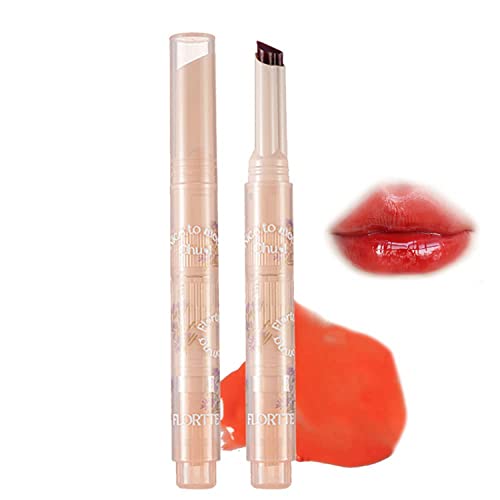 Florette Jelly Lippenstift, Flortte Nice to Meet Chu Jelly Lippenstift Herzform Plumping Water Gloss Lipgloss Feuchtigkeitsspendende Sweet Lip Glaze (04#) von Pelinuar