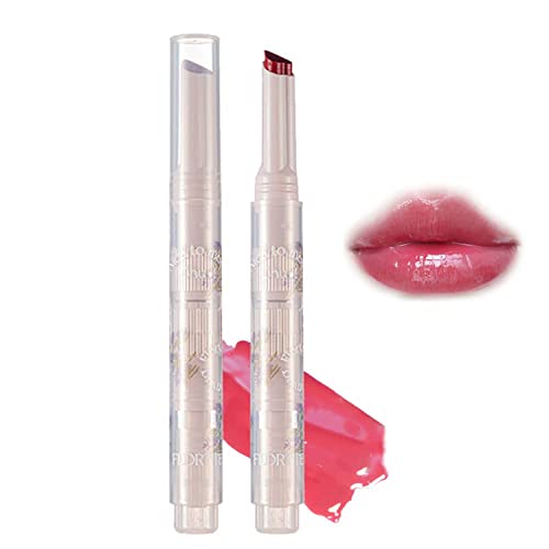 Florette Jelly Lippenstift, Flortte Nice to Meet Chu Jelly Lippenstift Herzform Plumping Water Gloss Lipgloss Feuchtigkeitsspendende Sweet Lip Glaze (07#) von Pelinuar