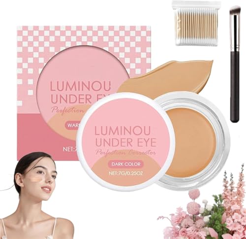 Hailoyearn Under Eye Brightener,Brightening Cream Concealer with Brush,Lightweight Undereye Brightening Cream,Moisturizing Waterproof Foundation, Tired Skin Correcting Brightener & Primer (Dark Skin) Hailoyearn Under Eye Brightener,Brightening Cream Concealer with Brush,Lightweight Undereye Brightening Cream,Moisturizing Waterproof Foundation, Tired Skin Correcting Brightener & Primer (Dark Skin) von Pelinuar