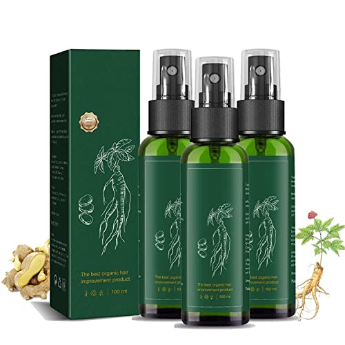 KORTIN Red Ginseng Haar-Regenerationsspray,Hyungang Korea Ginseng Haarnachwachs-Serum Spray,Kräuterhaarwachstumssensor,Haarnachwachs-Essenz für Damen&Herren,Schnelles Nachwachsen der Haare (3 Pcs) von Pelinuar