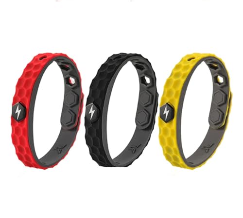 Pelinuar Afiz Ferninfrarot Negative Ionen Armband,Far Infrarot Negative Ionen Armband,reduziert ferninfrarot Negative Ionen Armband,antistatisches Silikon-Sportarmband (Mixed 3 Pcs) von Pelinuar