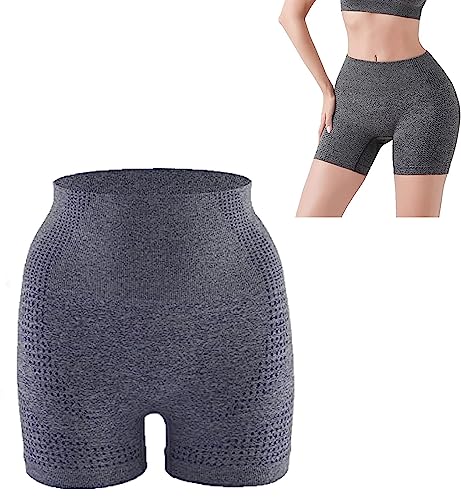 Pelinuar SHAPERMOV Ion Shaping Shorts - Comfort Breathable Fabric,Tummy Control Butt Lifting Shorts,Fiber Restoration Shaper,Butt Lifting Shorts for Women (Dark Gray, S/M: 40-65kg) von Pelinuar