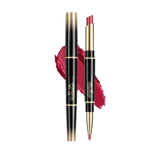 Retrospecti Lipstick,Double Ended Lipstick Automatic Lip Liner Matte Waterproof Non-fading Non-stick Lipstick,2-in-1 Waterproof Lipstick Lip Liner, Double Ended Lipstick and Lip Liner (04#) von Pelinuar