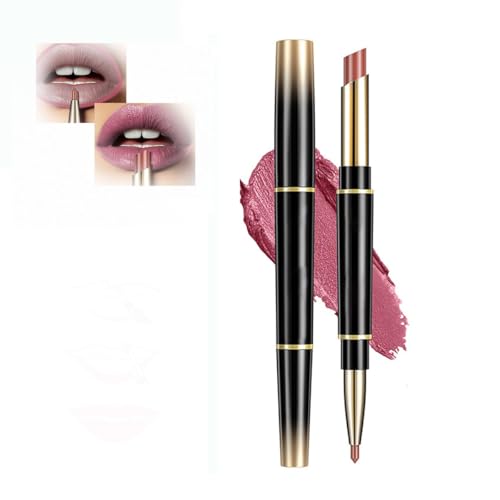 Retrospecti Lipstick,Double Ended Lipstick Automatic Lip Liner Matte Waterproof Non-fading Non-stick Lipstick,2-in-1 Waterproof Lipstick Lip Liner, Double Ended Lipstick and Lip Liner (10#) von Pelinuar