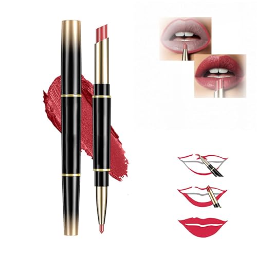 Retrospecti Lipstick,Double Ended Lipstick Automatic Lip Liner Matte Waterproof Non-fading Non-stick Lipstick,2-in-1 Waterproof Lipstick Lip Liner, Double Ended Lipstick and Lip Liner (13#) von Pelinuar