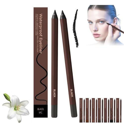 Roadtheside Eyeliner,24 Hr Waterproof Eyeliners Duo Sharpenable Eye Pencil,Roadtheside Plum Eyeliners,Long-Lasting No Smudging,Fading, Smooth and Easy to Color (Black*2) von Pelinuar