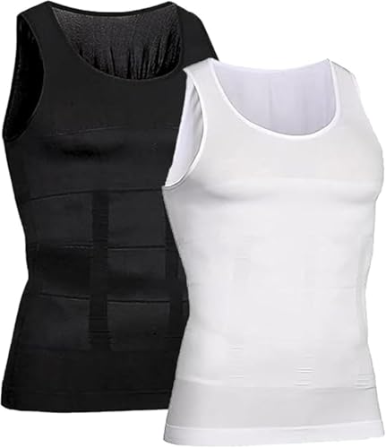 Shaperluv for Men, 2025 New Shaperluv Tank 2.0 Mens Big and Tall, Guys Compression Body Shaper Tummy Vest,Athletic Quick Drying Compression Shaper Vest,Shaper Luv Tank for Men (Set A, M) von Pelinuar