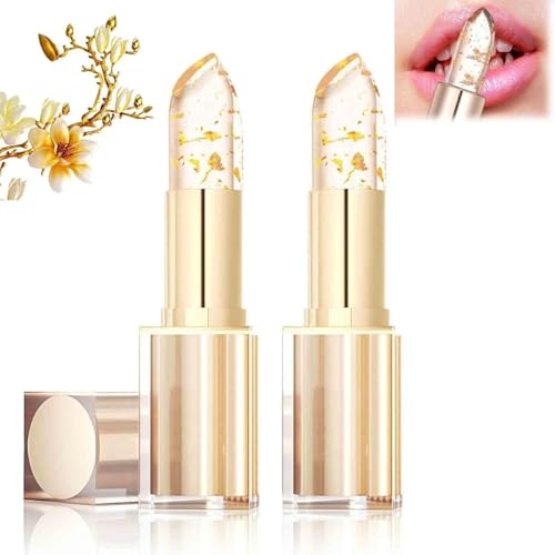 Transferproof Color Changing Lipstick,Moisturizing Glossy Shine Lip Gloss,Transferproof Crystal Color Changing Lip Stick,Long Lasting Moisturizing Lip Balm for Wome Deep Nourishment (2 Pcs) von Pelinuar
