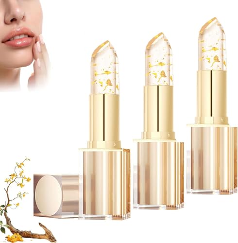 Transferproof Color Changing Lipstick,Moisturizing Glossy Shine Lip Gloss,Transferproof Crystal Color Changing Lip Stick,Long Lasting Moisturizing Lip Balm for Wome Deep Nourishment (3 Pcs) von Pelinuar