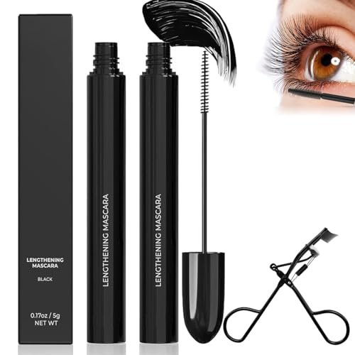 Vitacharm Pro Age Mascara,3D Curling Eyelash Iron Mascara,Vitaecharm Waterproof Mascara for Thin and Short Lashes (Black, 2 Pcs) von Pelinuar