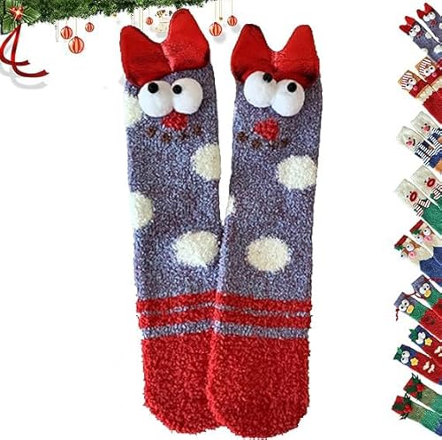 Winerpart Socks,Coral Velvet Three-Dimensional Quirky Socks,Warm Cozy Fluffy Cartoon Monster Fuzzy Socks,Ugly Novelty Christmas Socks,Super Soft Comfy Warm Socks for (Type H) von Pelinuar