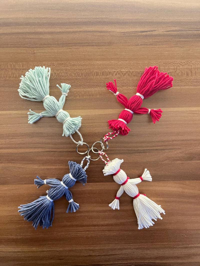 Schlüsselanhänger Glücksfigur Aus Wolle von Pelotesuisse