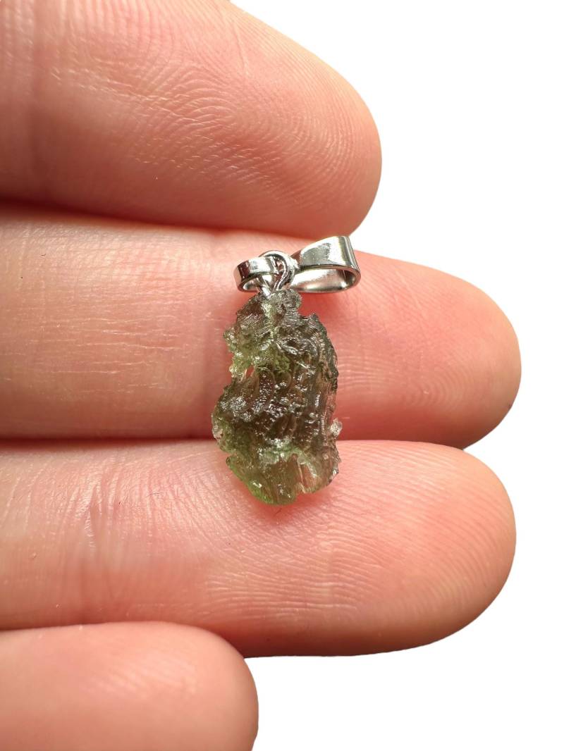 Moldavit Anhänger 0, 4G von PeltramMinerals