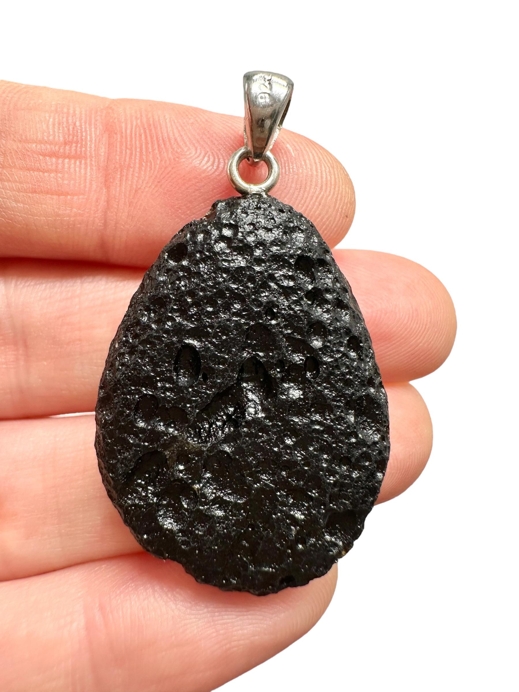 Silber Indochinit Anhänger 7, 6G von PeltramMinerals