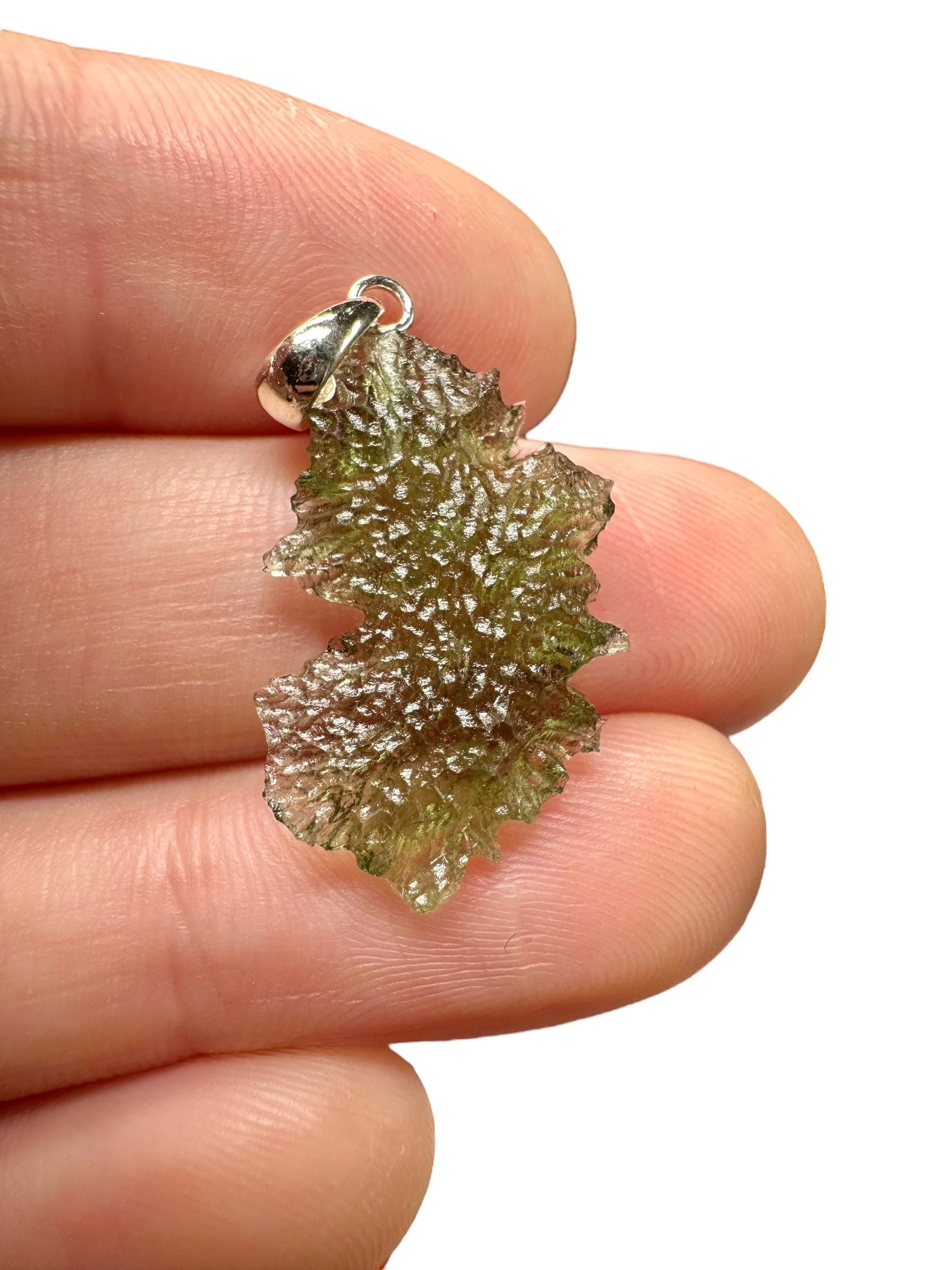 Silber Moldavit Anhänger 1, 3G von PeltramMinerals