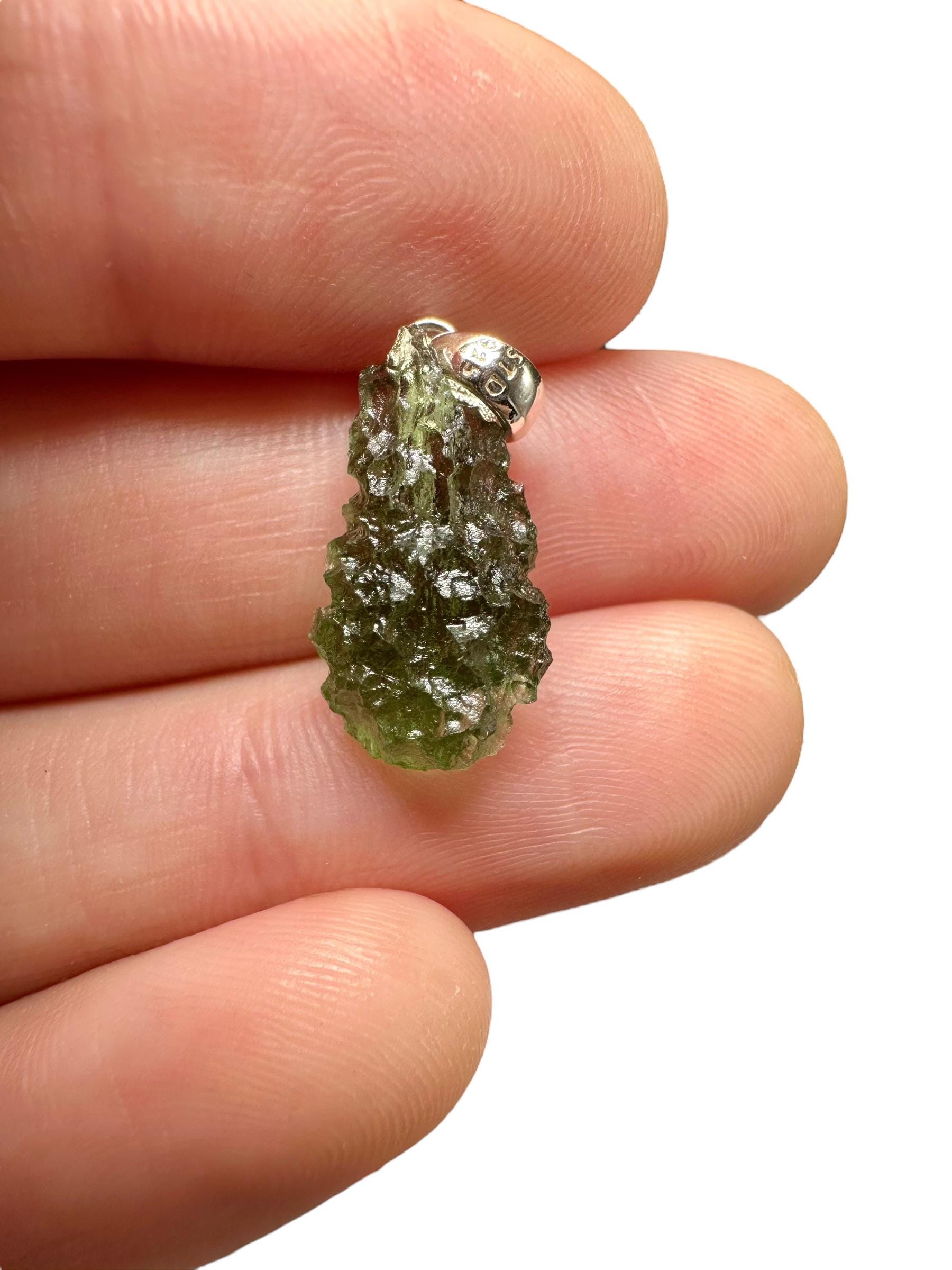 Silber Moldavit Anhänger 1, 3G von PeltramMinerals