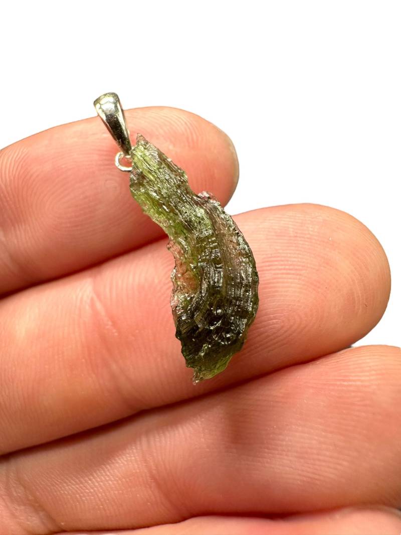 Silber Moldavit Anhänger 1G von PeltramMinerals