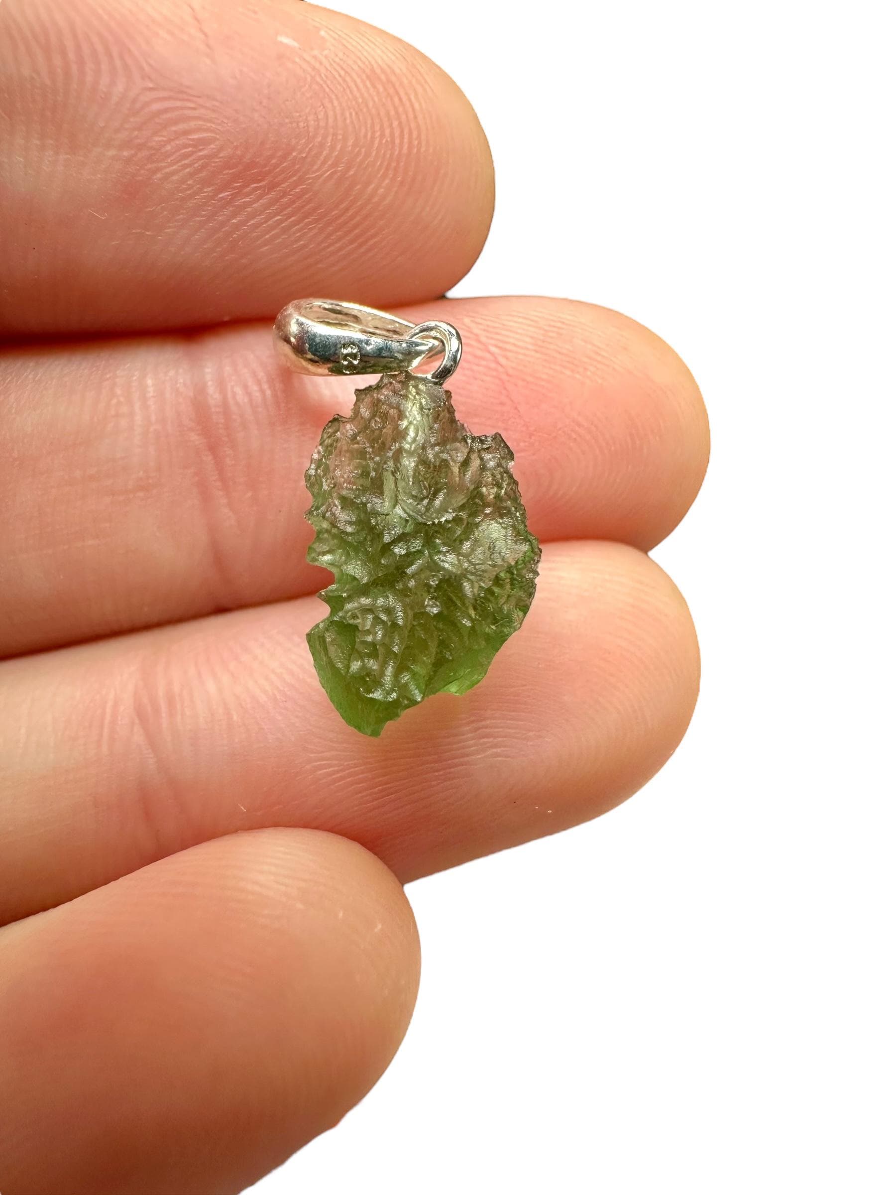 Silber Moldavit Anhänger 1G von PeltramMinerals