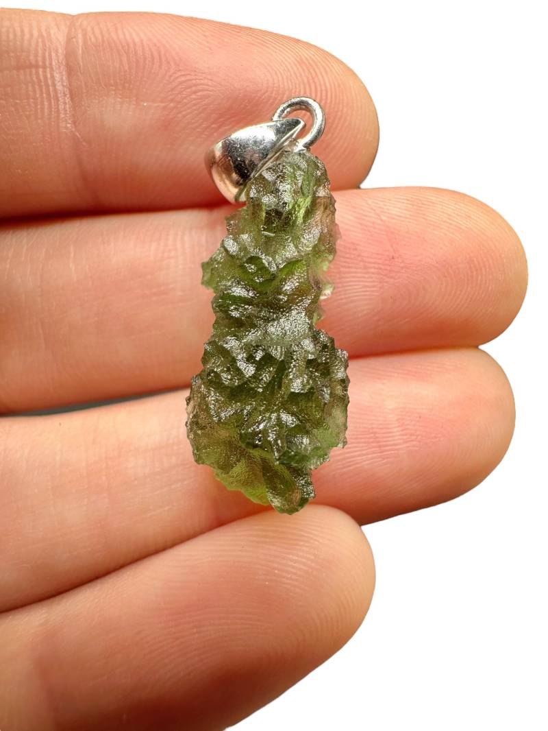 Silber Moldavit Anhänger 2, 4G von PeltramMinerals