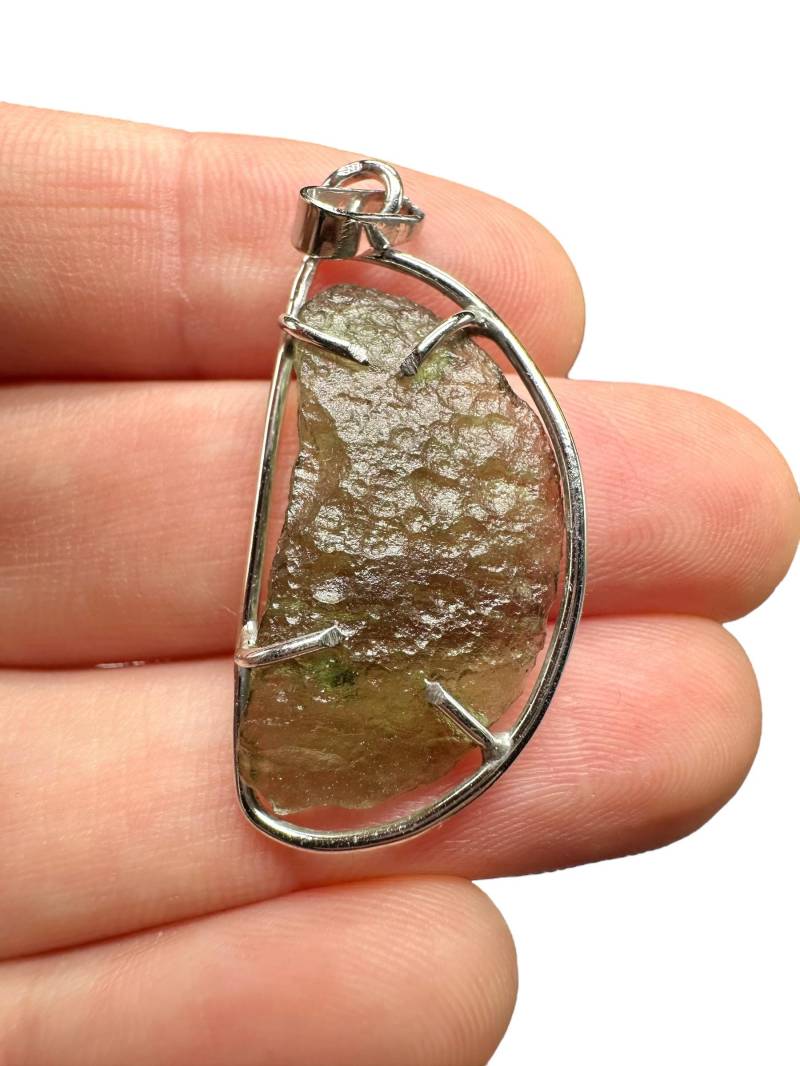 Silber Moldavit Anhänger 2, 6G Silber Moldavit Anhänger 2, 6G von PeltramMinerals
