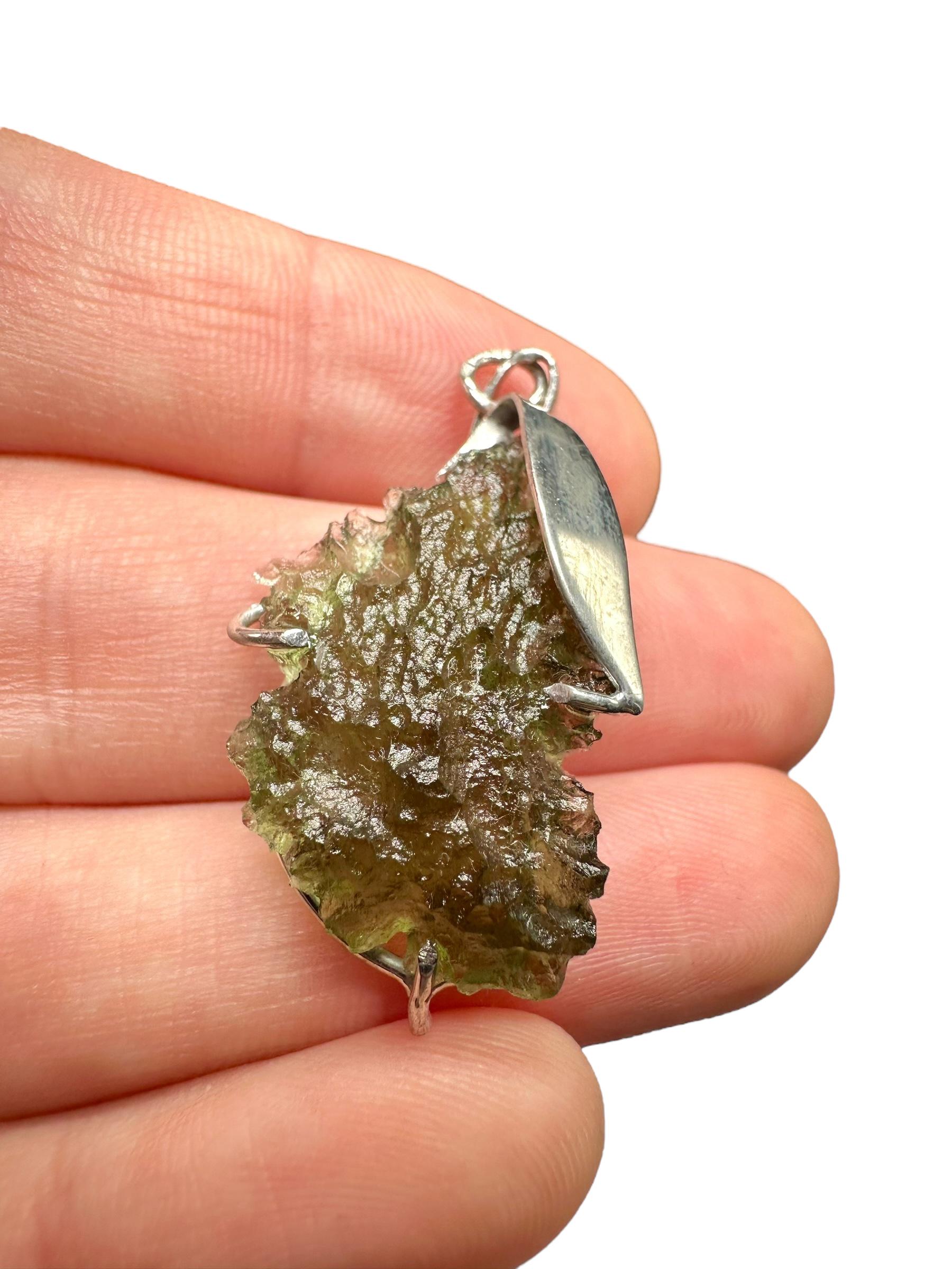 Silber Moldavit Anhänger 3, 2G Silber Moldavit Anhänger 3, 2G von PeltramMinerals