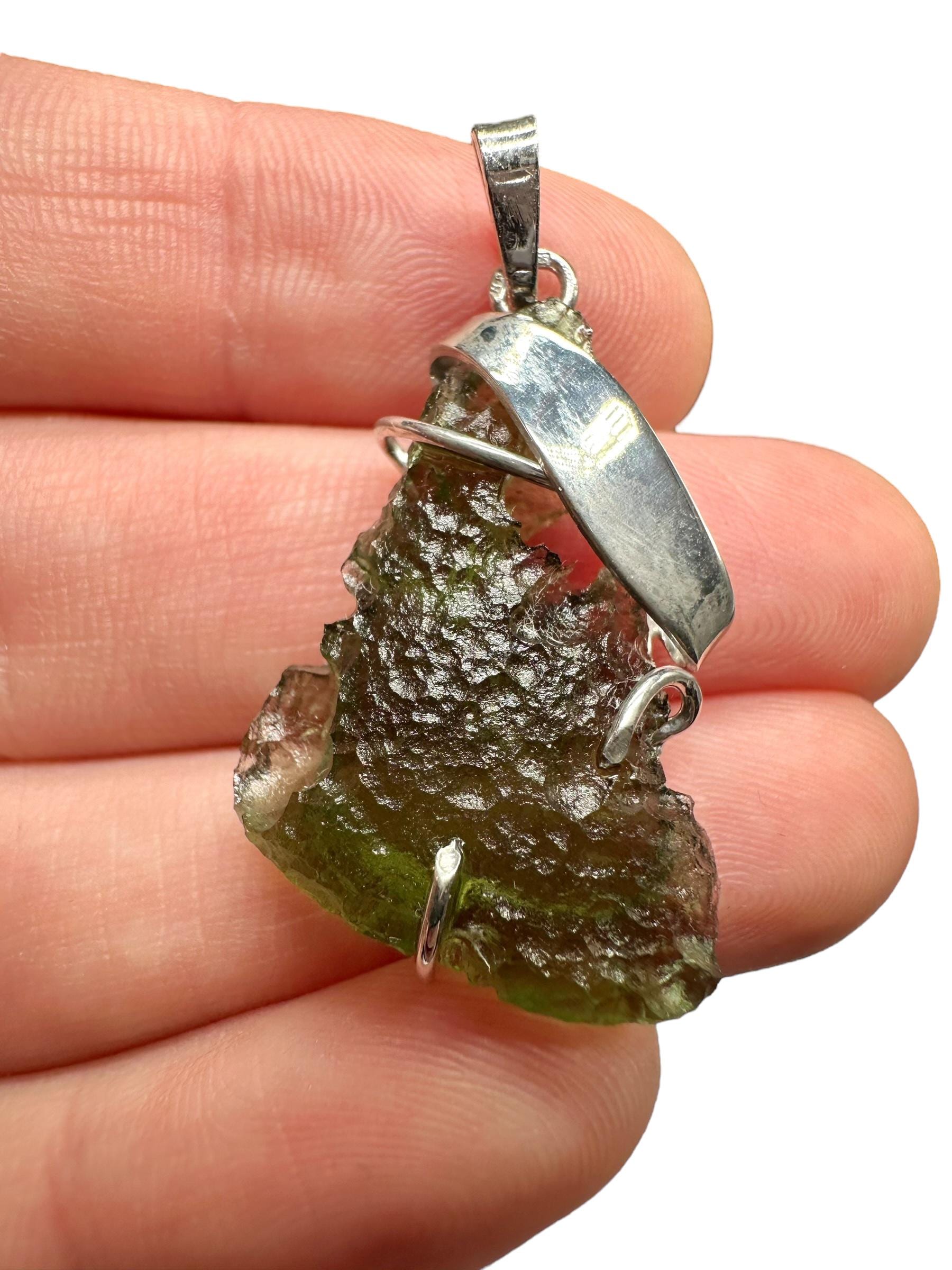 Silber Moldavit Anhänger 3, 5G von PeltramMinerals