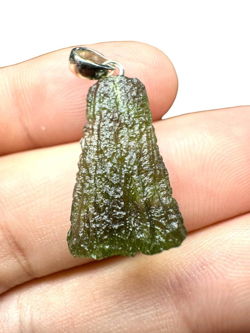 Silber Moldavit Anhänger Direkt Aus Tschechien Silber Moldavit Anhänger Direkt Aus Tschechien von PeltramMinerals