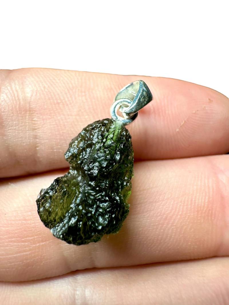 Silber Moldavit Anhänger Direkt Aus Tschechien Silber Moldavit Anhänger Direkt Aus Tschechien von PeltramMinerals