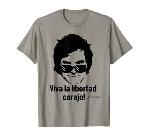 Peluca Milei Argentina President 2023 Damen T-Shirt Grau Small EU 40-16/16.5 V-Neck Kurzarm Klassisch geschnitten mit politischer Botschaft Peluca Milei Argentina President 2023 Damen T-Shirt Grau Small EU 40-16/16.5 V-Neck Kurzarm Klassisch geschnitten mit politischer Botschaft von Peluca Milei Argentina President 2023