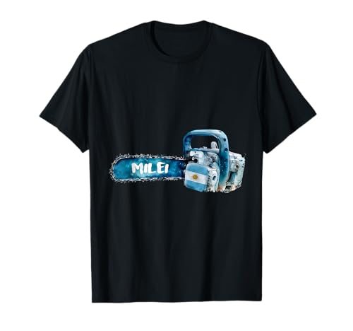 Peluca Milei - Javier Milei Kettensäge T-Shirt - Herren, Damen, Unisex Kinder - Schwarz - S - Kurzarm - T-Shirt Peluca Milei - Javier Milei Kettensäge T-Shirt - Herren, Damen, Unisex Kinder - Schwarz - S - Kurzarm - T-Shirt von Peluca Milei
