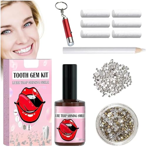 Pemarlis 10pcs Zahn Edelstein Set, Zahnkristall Kit Künstliche Kristallzahn Ornamente Reflektierende Zähne Orament, Zahnschmuck Juwelen Für DIY -Nagel Und Zähnedekoration(1) von Pemarlis