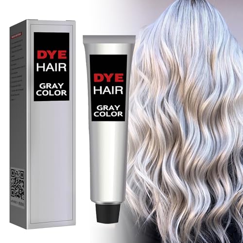 Pemarlis Graue Haare färben,Silberne Graue Natürliche Haarfarbe Creme,Haarfarbe Wachs Instant Haarfärbemittel Einweg-Haarschlamm,Instant Silberne Graue Haare färben Shampoo (3) von Pemarlis