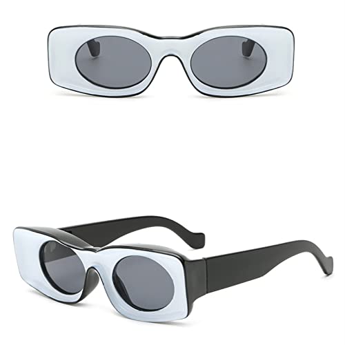 PenKee Bonbonfarbene Retro-Sonnenbrille für Damen, klobige, rechteckige, übergroße Sonnenbrille, Designer-Sonnenbrille für Damen von PenKee