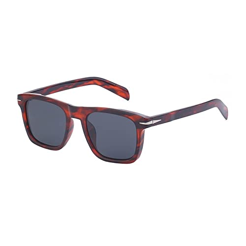 PenKee Quadratische polarisierte Sonnenbrille für Männer und Frauen, Retro-Polar-Sonnenschutz, Brille für Männer von PenKee