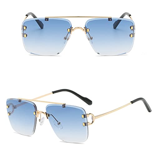 PenKee Randlose Stil Spikes Nieten Sonnenbrille Vintage Frauen Männer Design Sonnenbrille Oculos De Sol von PenKee