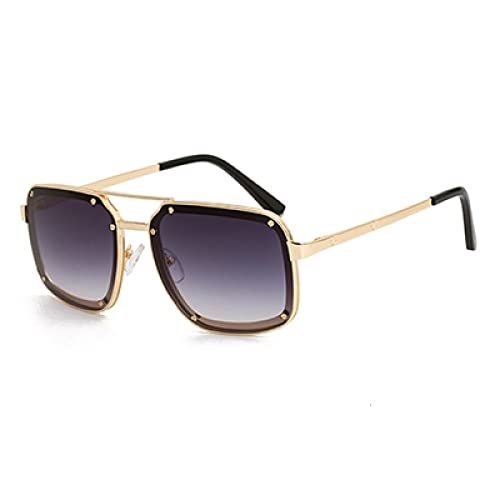 PenKee Retro Quadrat Sonnenbrille Männer Mode Designer Niet Sonnenbrille für Frauen Vintage Shades von PenKee